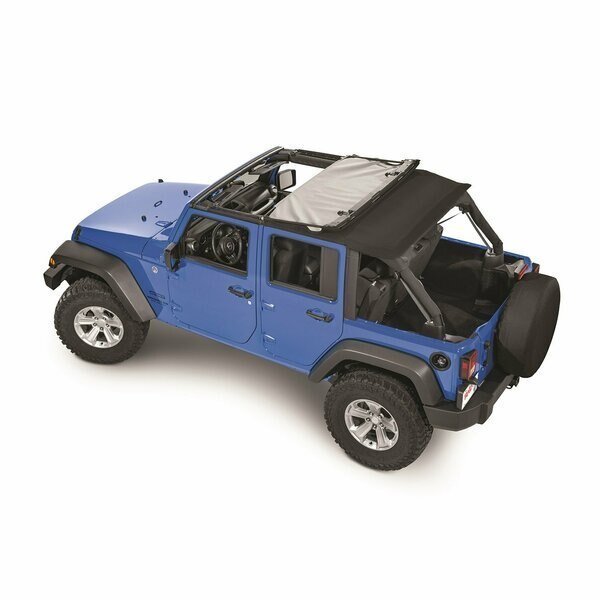 SOFT TOP Black Diamond Fabric Uses Factory Doors Without Upper Door Windows, Trailfx, Mfr#: JTSB03